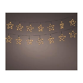 String lights with stars, 150 LEDs, indoor and outdoor, 9 ft