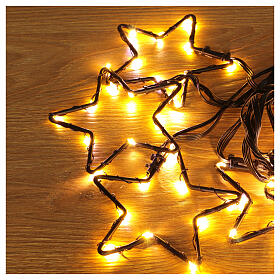 String lights with stars, 150 LEDs, indoor and outdoor, 9 ft