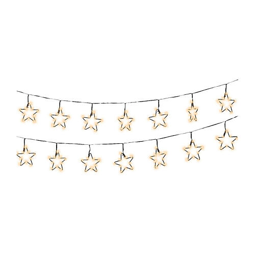 String lights with stars, 150 LEDs, indoor and outdoor, 9 ft 3