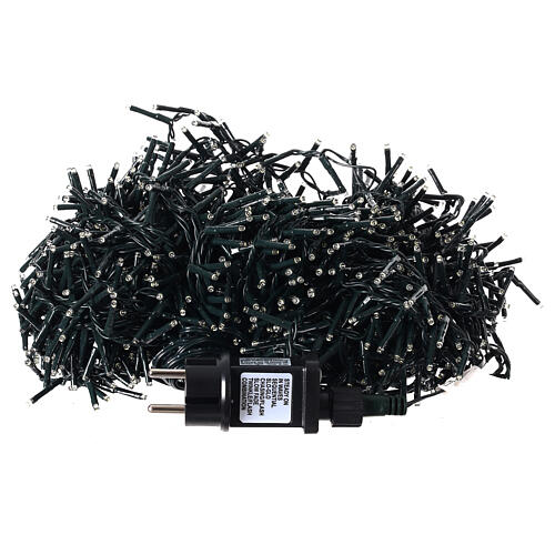 Cold white lights green cable 1500 LEDs 34 m internal external 7