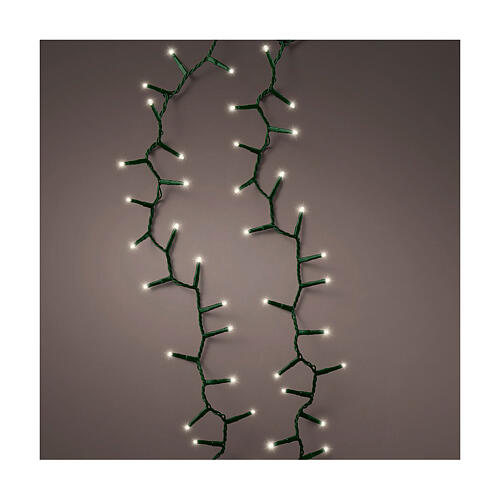 Green string lights with 1500 warm white LEDs, 112 ft, indoor/outdoor 1