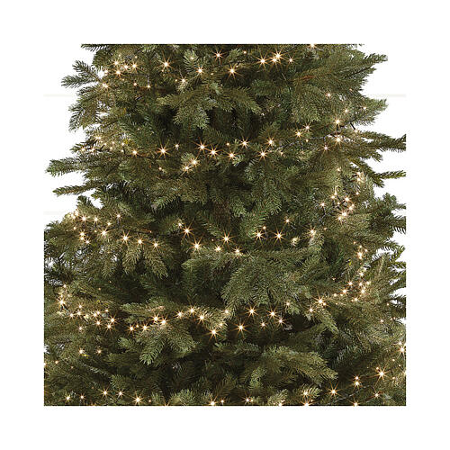 Green string lights with 1500 warm white LEDs, 112 ft, indoor/outdoor 4