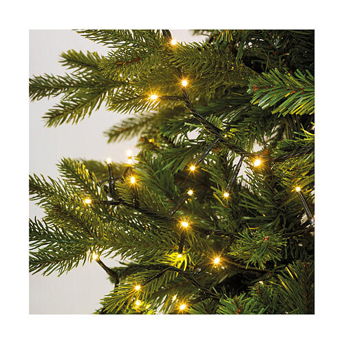 Green string lights with 1500 warm white LEDs, 112 ft, indoor/outdoor 6