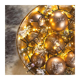 Corrente de luzes brancas quentes 34 m 1500 LEDs interior exterior