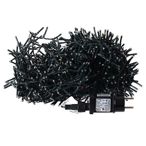 Corrente de luzes brancas quentes 34 m 1500 LEDs interior exterior 9