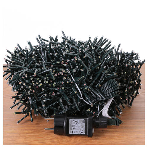 Corrente de 1500 luzes LED multicores intermitentes 34 m interior/exterior 8