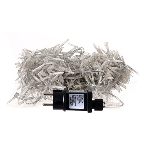Catena di luci 750 LED 16 metri bianco caldo int est 7