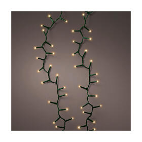 Corrente luminosa branca quente 34 m 1500 LEDs interior exterior verde