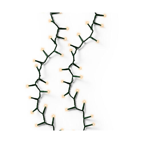 Corrente luminosa branca quente 34 m 1500 LEDs interior exterior verde 5