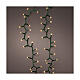 Corrente luminosa branca quente 34 m 1500 LEDs interior exterior verde s1