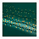 Corrente luminosa branca quente 34 m 1500 LEDs interior exterior verde s6