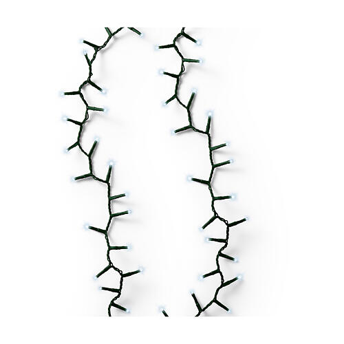 String lights of 3000 cold white LEDs, 197 ft, green wire, indoor/outdoor 3