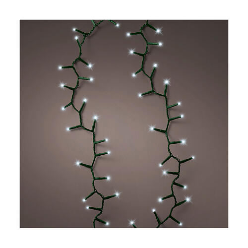 Catena di luci 60 m 3000 LED bianco freddo cavo verde 1