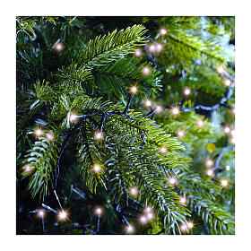 Green string lights, 3000 warm white LEDs, 197 ft, indoor/outdoor