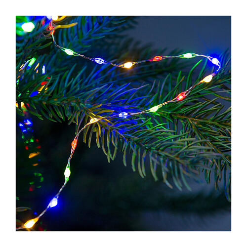 Luci natalizie a cascata multicolor 832 microLED  240 cm int est 2