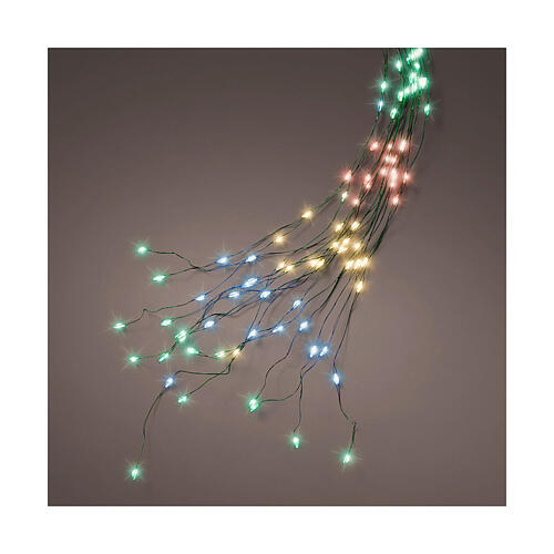 Multicolor cascade Christmas lights 832 microLEDs 240 cm int ext 1