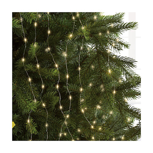 Micro wire Christmas lights for tree, 408 warm white microLEDs, 70 in, indoor/outdoor 2