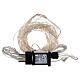 Luci natalizie a cascata 408 microLED 180 cm bianco caldo int est s8