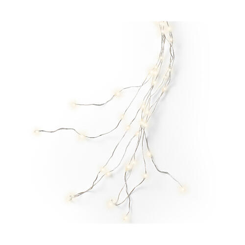 Luces para árbol navideñas cascada 672 microLED 210 cm blanco cálido int ext 3