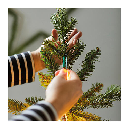 Guirlande pour sapin de Noël en cascade 672 microLEDs 210 cm blanc chaud int/ext 6