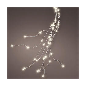 Luci per Albero natalizie a cascata 672 microLED 210 cm bianco caldo int est