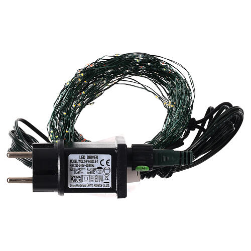 Lumières de Noël en cascade multicolores 408 microLEDs int/ext 180 cm 6
