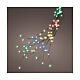 Luces navideñas multicolores cascada 672 microLED 210 cm int ext s1