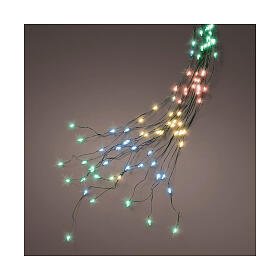 Luci natalizie multicolore a cascata 672 microLED  210 cm int est