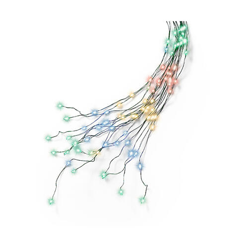 Multicolored cascade Christmas lights 672 microLED 210 cm int ext 3