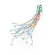 Multicolored cascade Christmas lights 672 microLED 210 cm int ext s3