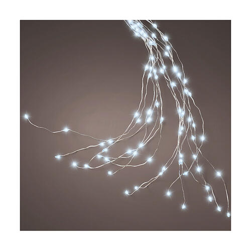 Luci di Natale a cascata 408 microLED 180 cm int est bianco freddo 1