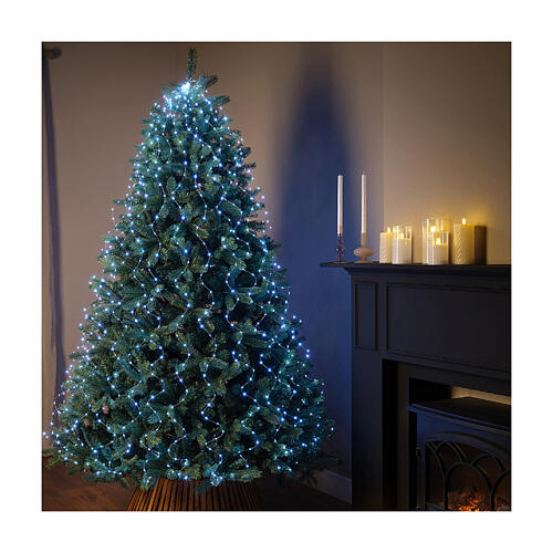 Cold white cascade Christmas lights 672 microLED 210 cm ext int 5