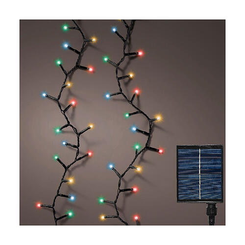 Luzes de Natal com painel solar 750 LEDs 16 m multicor para exterior 1