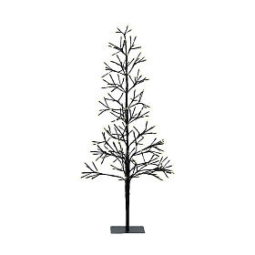 Black Christmas tree with solar panel, 192 LEDs, 47 in