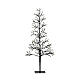 Black Christmas tree with solar panel, 192 LEDs, 47 in s2