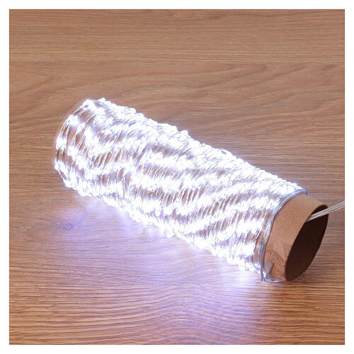 Catena di luci 9 metri 567 microLED bianco ghiaccio int est 2
