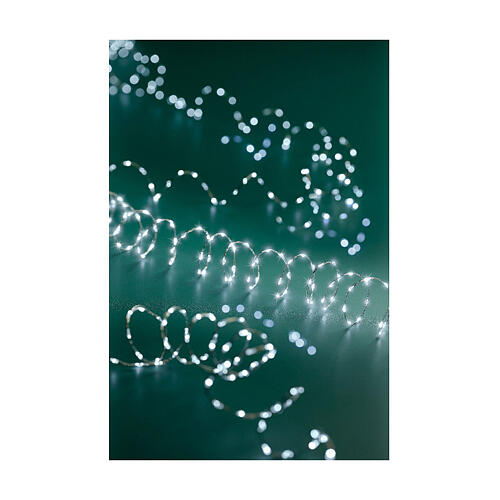 Lichterkette, 12 Meter, 756 Micro-LEDs Eisweiß – Innen & Außen 5