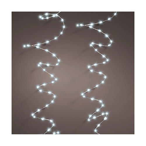Corrente de luzes intermitentes branco frio 12 m 756 LEDs interior exterior 1