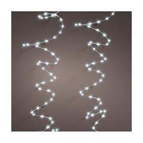 Cold white flashing string lights 12 m 756 LEDs internal ext