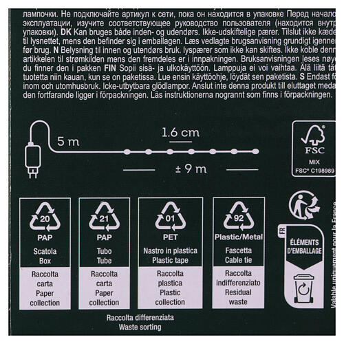 Lichterkette, 9 Meter, 567 Micro-LEDs Warmweiß – Innen & Außen 5