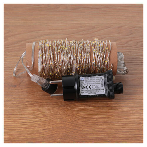 Catena luminosa bianco caldo 567 LED 9 m int est 8