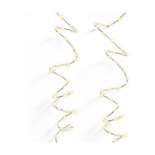 Catena luminosa 756 LED bianco caldo 12 metri int est 3