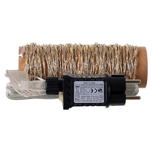 Catena luminosa 756 LED bianco caldo 12 metri int est 7