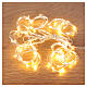 Tenda luminosa 100 LED 100x90 cm bianco caldo int est s2