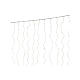 Cortina luminosa 100 LEDs 100x90 cm branco quente interior/exterior s5