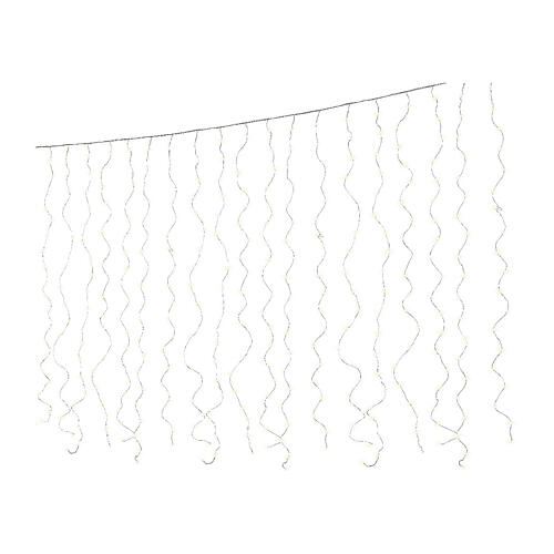 Cortina de luzes 400 LEDs 200x190 cm interior exterior branco quente 4