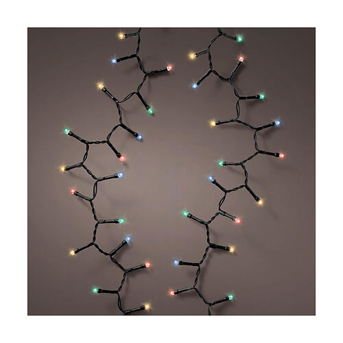 Catena di luci 192 LED multicolore 4,7 m int est lunga durata 1