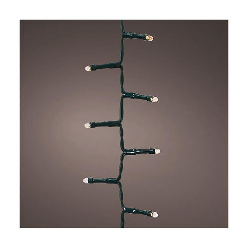 Corrente luminosa 200 LEDs longa duração branco quente 5 m interior exterior 1