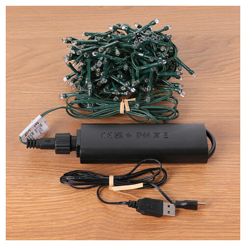 Corrente luminosa 200 LEDs longa duração branco quente 5 m interior exterior 6