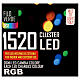 Cadena luminosa navideña multicolor 1520 led int - ext 15 metros s6